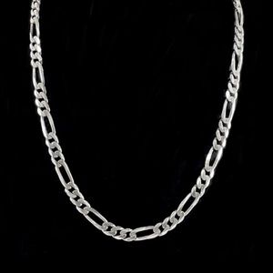 Signed/Hallmarked Vintage Sterling Silver Figaro 6mm 18” Chain